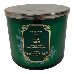Bath & Body Works White Barn Tree Farm 3-Wick Candle 14.5 oz Christmas Pine